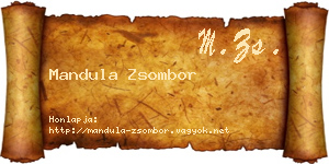 Mandula Zsombor névjegykártya